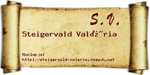 Steigervald Valéria névjegykártya