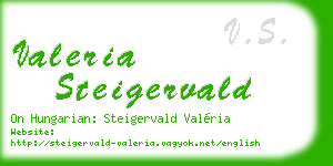 valeria steigervald business card