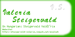 valeria steigervald business card